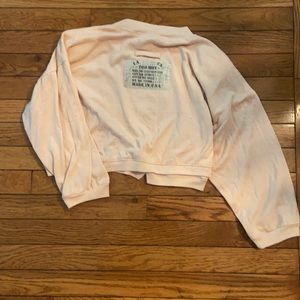 1980s Light Peach 🍑 3/4 Sleeve Crop Jersey M